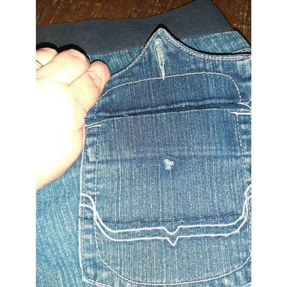 HOST PICK🥳 Small Maternity Kika Under Bump Mid Rise Denim Blue Jeans w/Pockets - Picture 6 of 6
